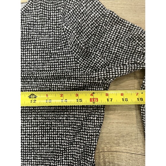 MICHAEL KORS PLEAT HEM CHIFFON SHIFT DRESS Herringbone Print XS - Picture 5 of 8